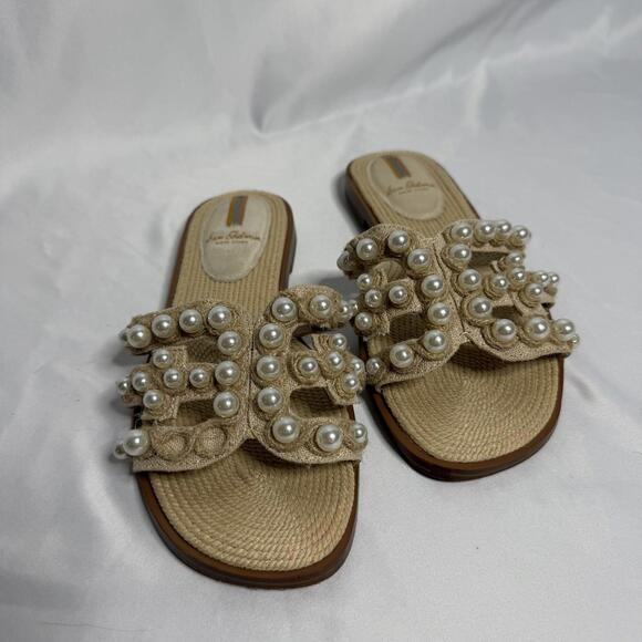 Sam Edelman Shoes - SAM EDELMAN Faux Pearl Embelished Boho Sandals Womens Size 7